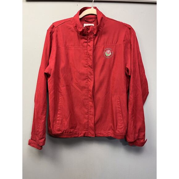 Pasadena Tournament of Roses Jacket Womens Medium Red Full Zip Pocket Soft Shell - Picture 1 of 7
